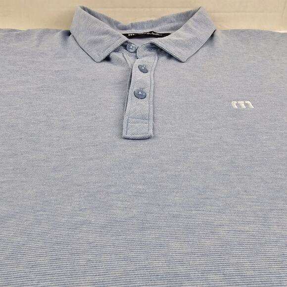 Travis Mathew Men's Polo Shirt Sky Blue Size Extra Large - Picture 3 of 8